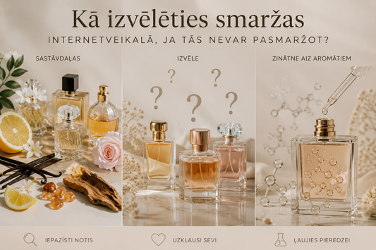 Kā izvēlēties smaržas internetveikalā, ja tās nevar pasmaržot?