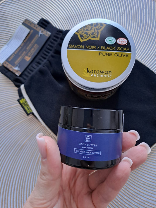 Mīksta āda - Hammam komplekts.