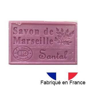 Marseļas ziepes ar sandalkoka aromātu 125g, ražots Francijā.